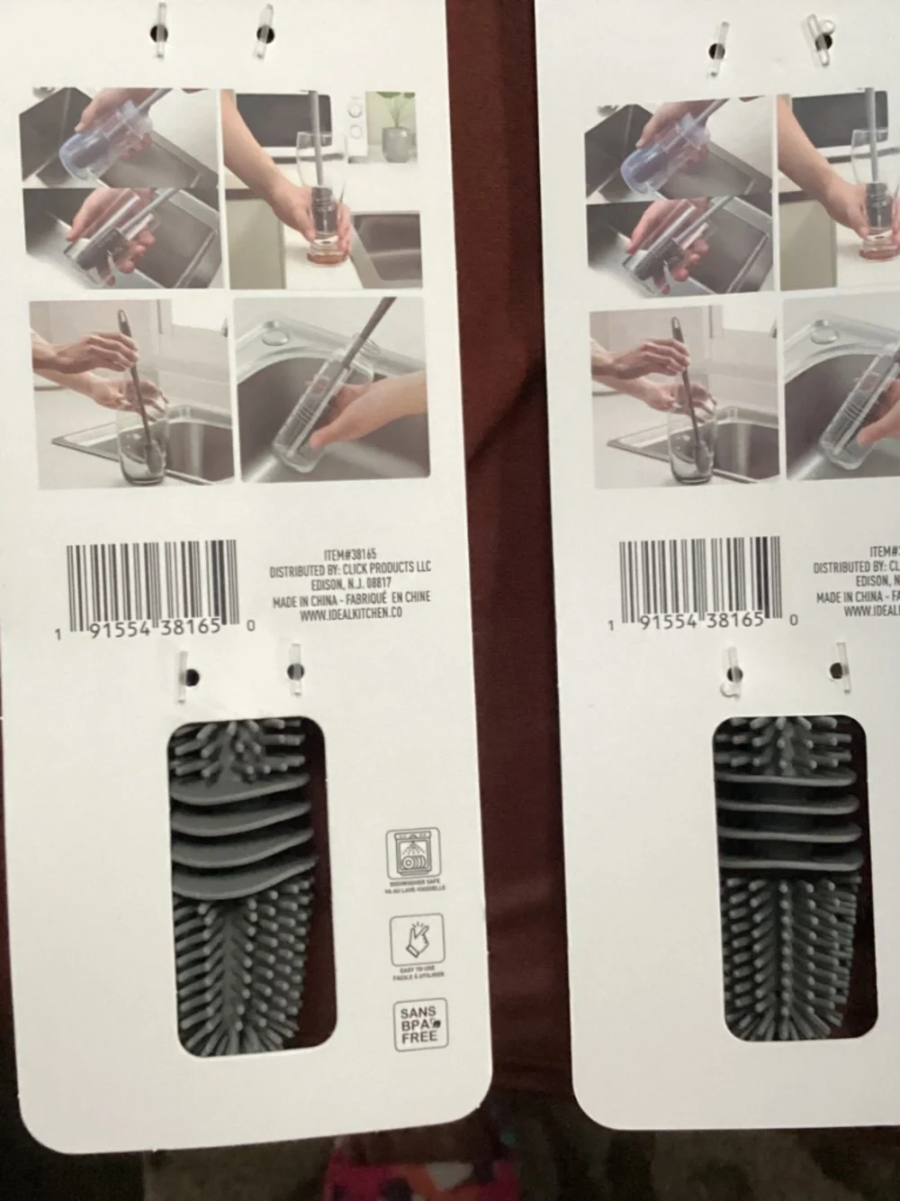 Ideal Kitchen Bottle & Straw Brush Set Bundle New